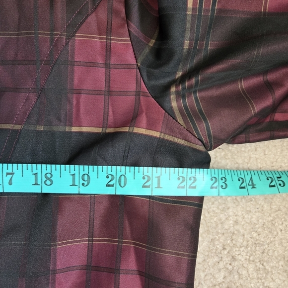 PULI Purple And Black Plaid Lightweight Belted Jacket. Size 14 - Picture 11 of 12